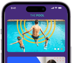 Phone screen showing The Pool App